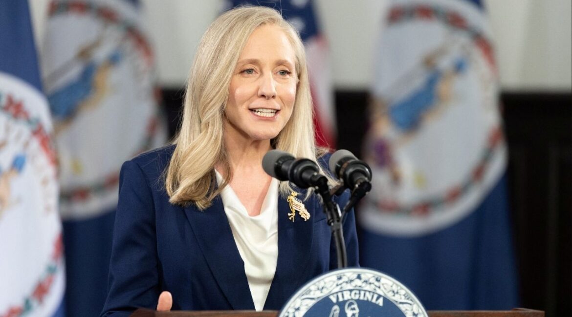 Virginia Governor Abigail Spanberger delivers the Democratic response to U.S. President Donald Trump's State of the Union address, in Williamsburg, Virginia, U.S., February 24, 2026. Mike Kropf/Pool via REUTERS
