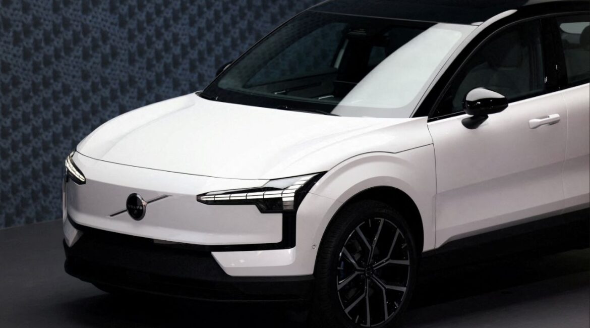 Volvo reveals their new Volvo EX30 fully-electric small SUV vehicle during an event in Milan, Italy June 7, 2023. (Reuters File)