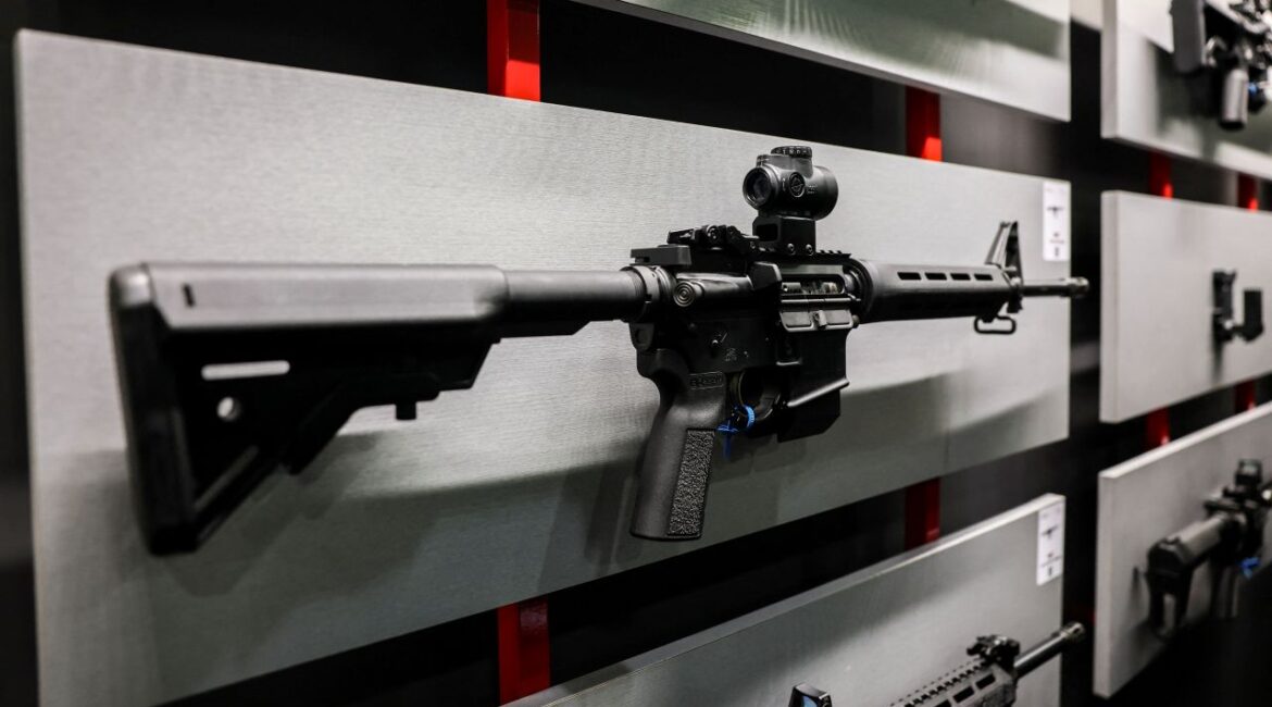 Image of a gun displayed at 2025 NRA national meeting