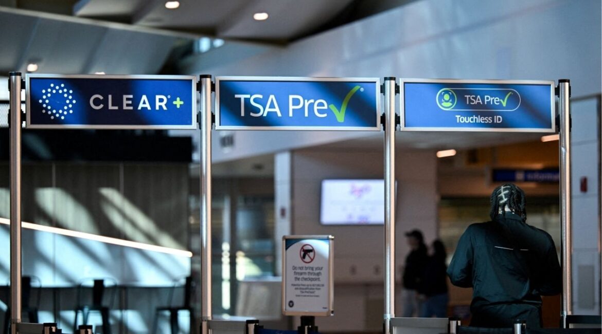 A Transportation Security Administration (TSA) security checkpoint at Ronald Reagan Washington National Airport in Arlington, Virginia, U.S., February 14, 2026. (Reuters File)