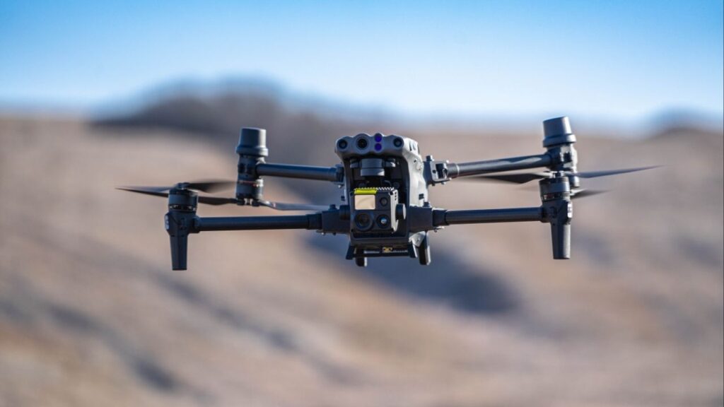 A file photo of a drone flying. (Shutterstock)
