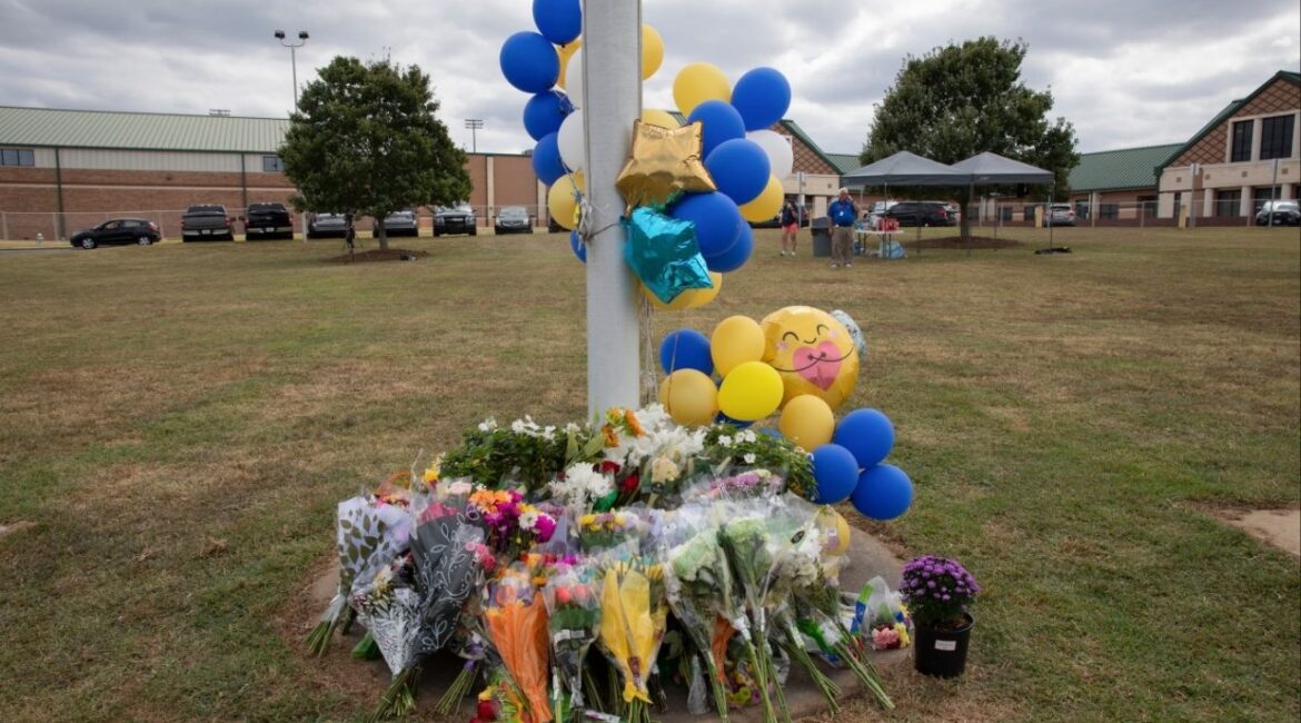 A makeshift memorial outside Apalachee High School in Winder, Ga., after a mass shooting left two students and two teachers dead, on Sept. 5, 2024. Colin Gray, who gave his son an powerful assault-style rifle used in the attack as a Christmas gift and allowed him unfettered access even as his behavior became more volatile, has been found guilty of more than two dozen charges, including second-degree murder and involuntary manslaughter. (Amanda Kathleen Greene/The New York Times)
