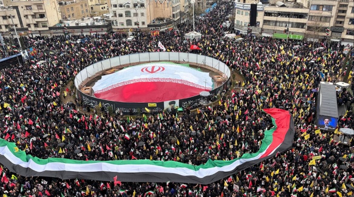 A rally in Tehran marking Quds Day, an event held annually by the Iranian government to oppose Israel, on the last Friday of Ramadan, March 13, 2026. Thousands of Iranians turned out on Friday for an anti-Israel rally in Tehran to show support for the country’s leaders as the U.S.-Israeli bombardment continued.(Arash Khamooshi/The New York Times)