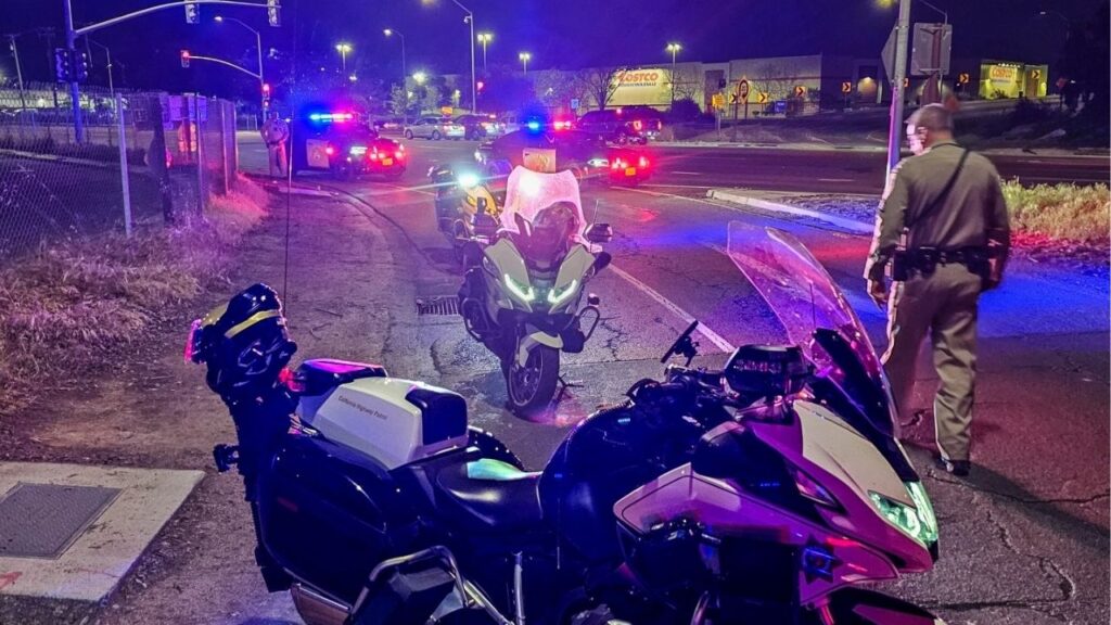 A vehicle and its occupants miraculously escaped injury after shots were fired on Highway 41 near Herndon Avenue, prompting a rapid response from the California Highway Patrol and a temporary road closure. (CHP)