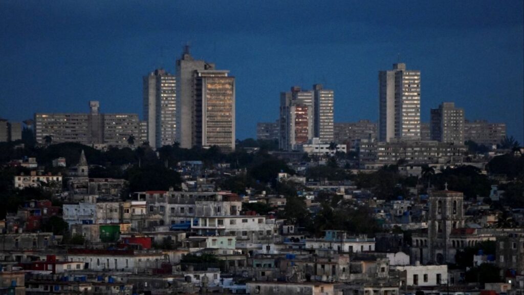 A view of sunrise as Cuba begins efforts to restore power after its grid collapsed for the second time in a week amid a U.S. oil blockade that has dealt a major blow to the island's already ailing energy infrastructure, in Havana, Cuba March 22, 2026. (Reuters/Norlys Perez)