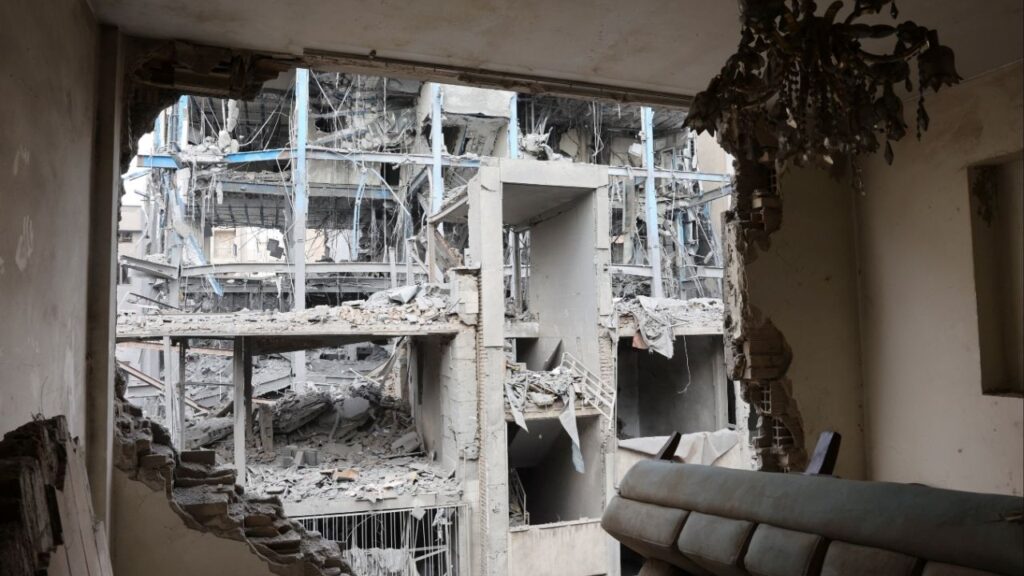 A view of the damage inside a house that was damaged by a strike, amid the U.S.-Israeli conflict with Iran, in Tehran, Iran, March 15, 2026. (Majid Asgaripour/WANA (West Asia News Agency) via Reuters)