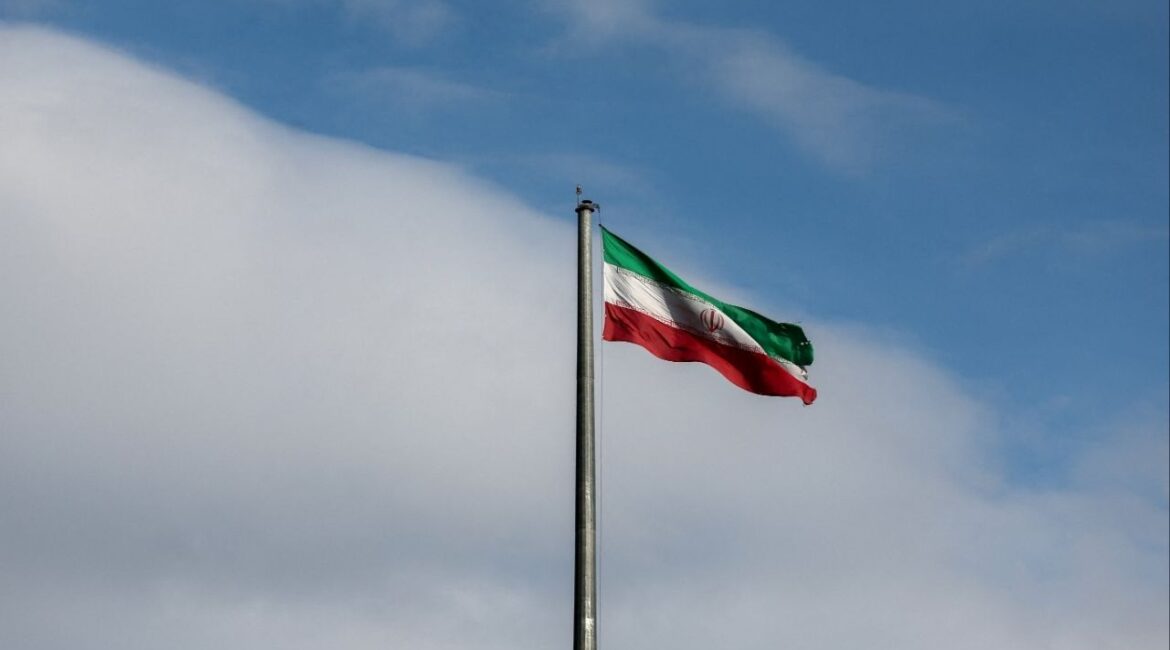 An Iranian flag, amid the U.S.-Israeli conflict with Iran, in Tehran, Iran, March 25, 2026. (Majid Asgaripour/WANA (West Asia News Agency) via Reuters)