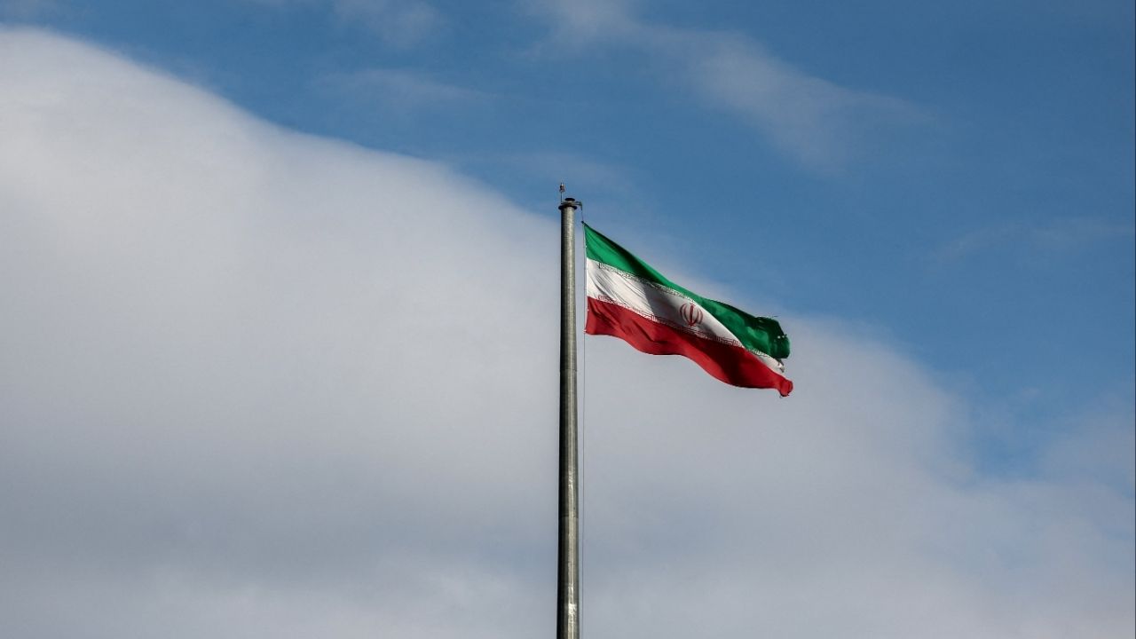 An Iranian flag, amid the U.S.-Israeli conflict with Iran, in Tehran, Iran, March 25, 2026. (Majid Asgaripour/WANA (West Asia News Agency) via Reuters)