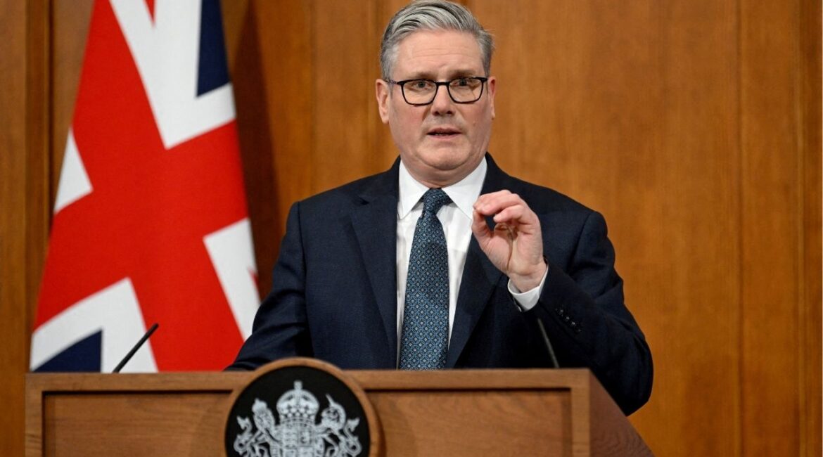 British Prime Minister Keir Starmer gives an update on the situation in the Middle East at Downing Street Briefing Room, in London, Britain, March 05, 2026. (Jaimi Joy/Pool via Reuters)