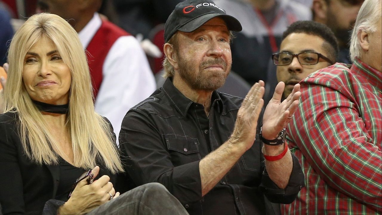 FILE PHOTO: Nov 15, 2018; Houston, TX, USA; Move and television actor Chuck Norris watches during a game between the Houston Rockets and the Golden State Warriors at Toyota Center. Mandatory Credit: Troy Taormina-USA TODAY Sports/File photo