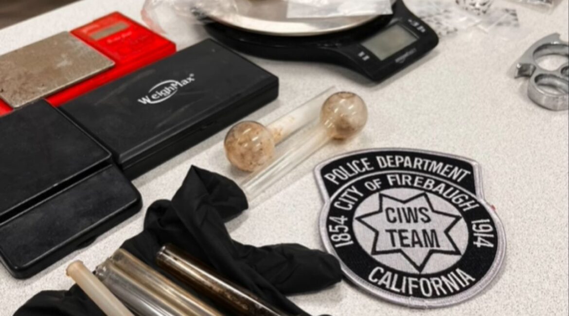 Firebaugh police, with Mendota officers, executed a search warrant seizing drugs, ammunition, and possible stolen property, arresting six people and declaring the residence unlivable. (Firebaugh PD)