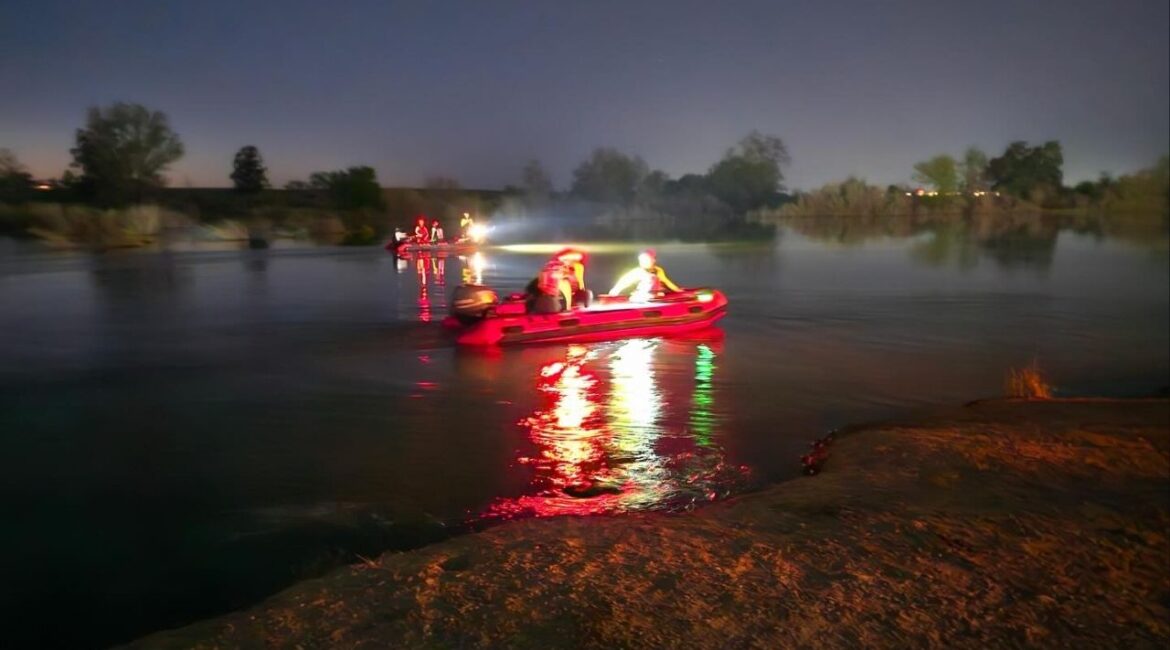 Fresno firefighters rescued two people stranded in the San Joaquin River near Highway 41 Sunday, March 22, 2026, night, with one taken to a hospital for evaluation. (Fresno FD)
