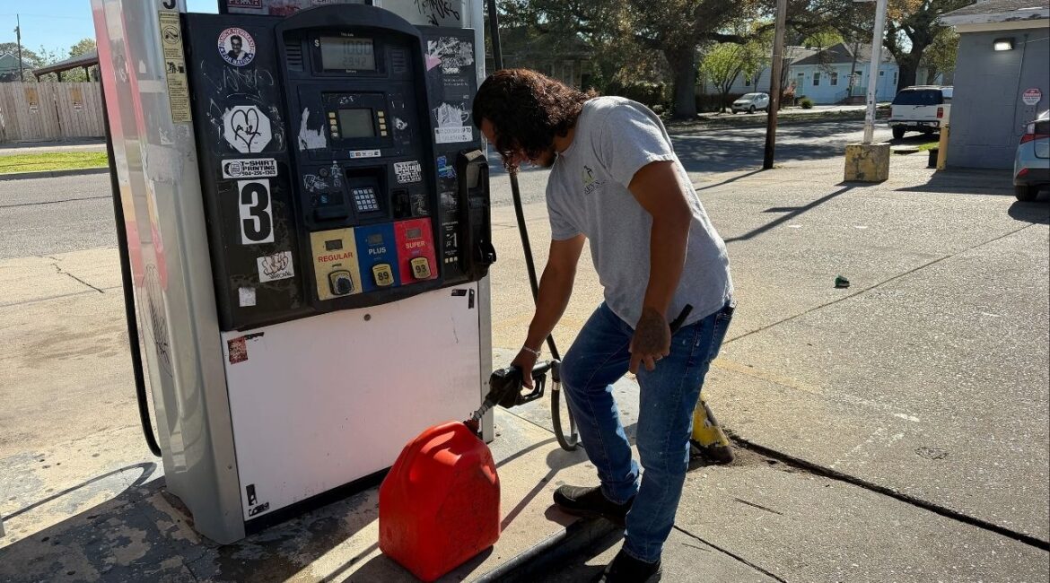 In an undated photo, some drivers are filling up as a hedge against future higher prices at the pump. Across the South and Southwest, where price hikes have been the most severe, drivers have lamented how the increased costs have cut into their budgets. (Shannon Sims/The New York Times)