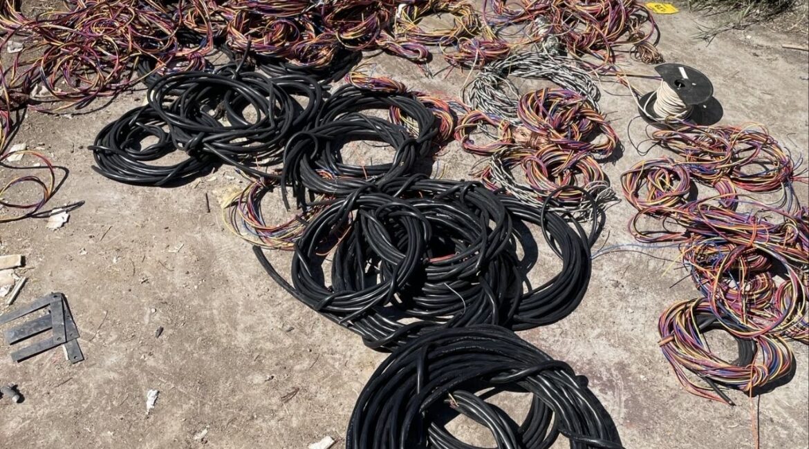 Kern County authorities arrested seven people during a warrant sweep in Taft and Maricopa, seizing stolen copper wire and industrial equipment. (Kern County SO)