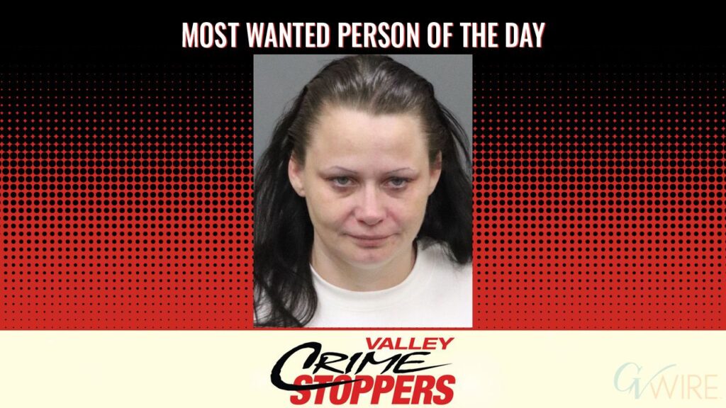 Kristie Marie Robertson is Valley Crime Stoppers' Most Wanted Person of the Day for March 16, 2026. (Valley Crimes Stoppers)