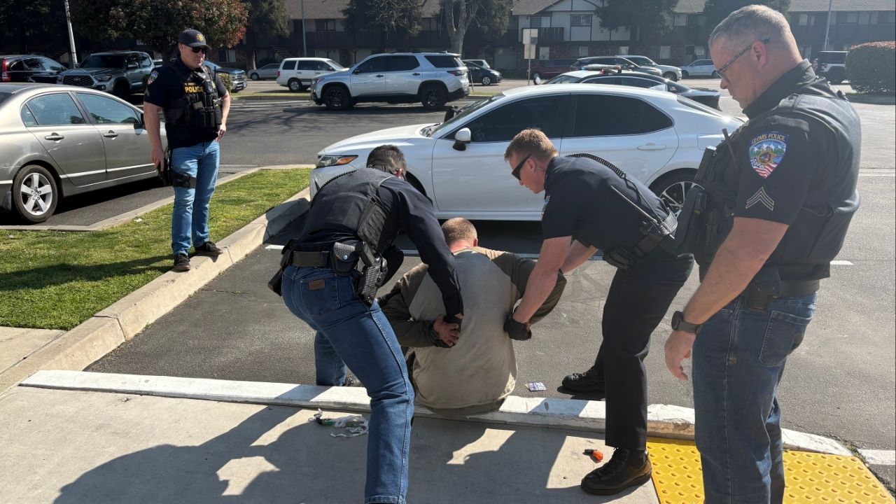 Nine people were arrested in Clovis during a shoulder tap operation targeting adults who buy alcohol for minors on Saturday, March 14, 2026,, police said. (Clovis PD)