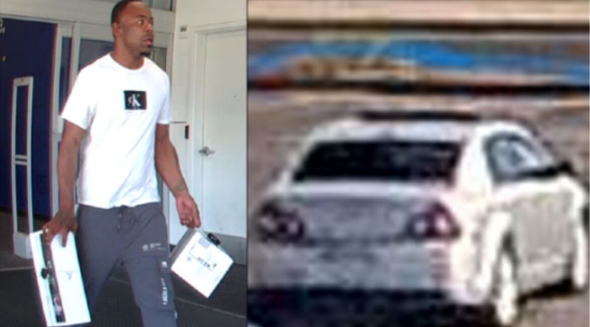 The Merced Police Department is asking for the public's help to identify a suspect who stole over $2,000 in merchandise from a local Best Buy across three separate dates and fled in a silver vehicle. (Merced PD)