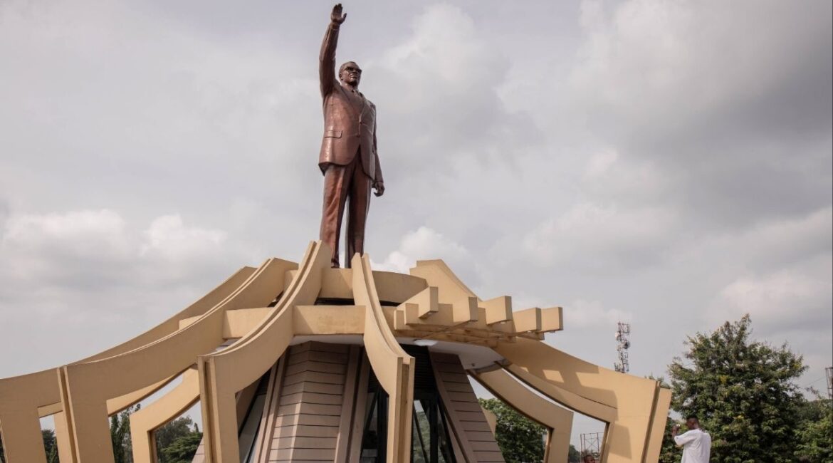 Patrice Lumumba’s mausoleum in Kinshasa, Democratic Republic of Congo, Dec. 19, 2023. A 93-year-old retired Belgian diplomat has been ordered to stand trial for what prosecutors say is his role in the 1961 assassination of the first Congolese prime minister, Patrice Lumumba, a leader in the fight against colonial rule who became a martyr figure in Africa’s liberation movement. (Guerchom Ndebo/The New York Times)