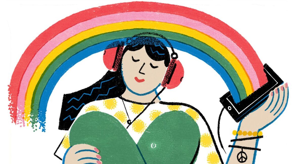 Podcasts from Amy Poehler, the novelist John Green and the Irish poet Pádraig Ó Tuama will help you take a break from the doomscrolling. (Irene Rinaldi/The New York Times)
