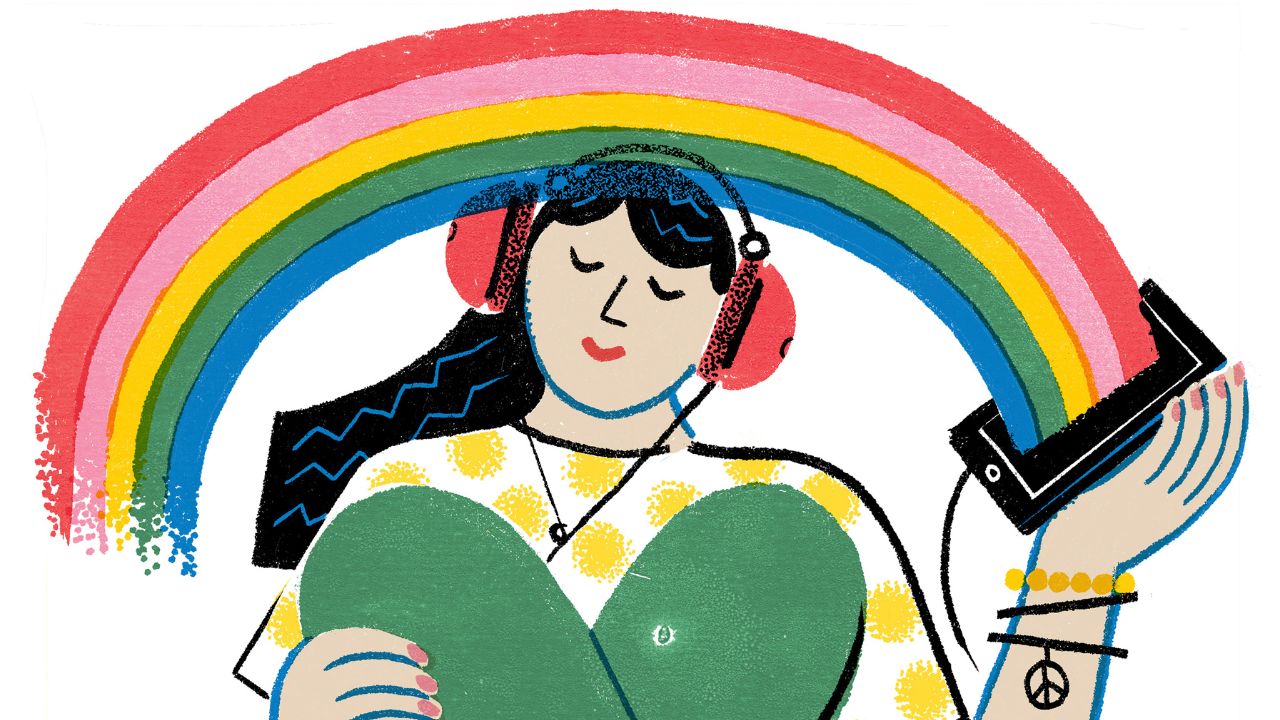 Podcasts from Amy Poehler, the novelist John Green and the Irish poet Pádraig Ó Tuama will help you take a break from the doomscrolling. (Irene Rinaldi/The New York Times)