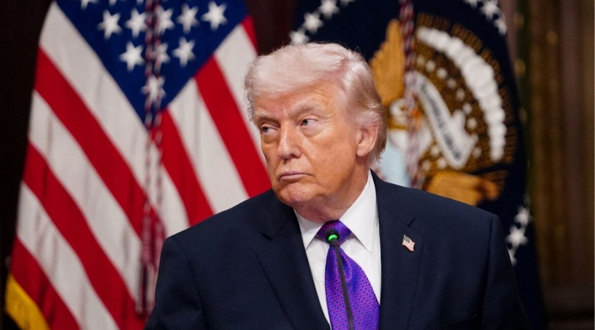 President Donald Trump attends a roundtable on the Ratepayer Protection Pledge in the Indian Treaty Room in the Eisenhower Executive Office Building (EEOB) on the White House campus in Washington, D.C., U.S., March 4, 2026. (Reuters/Nathan Howard)