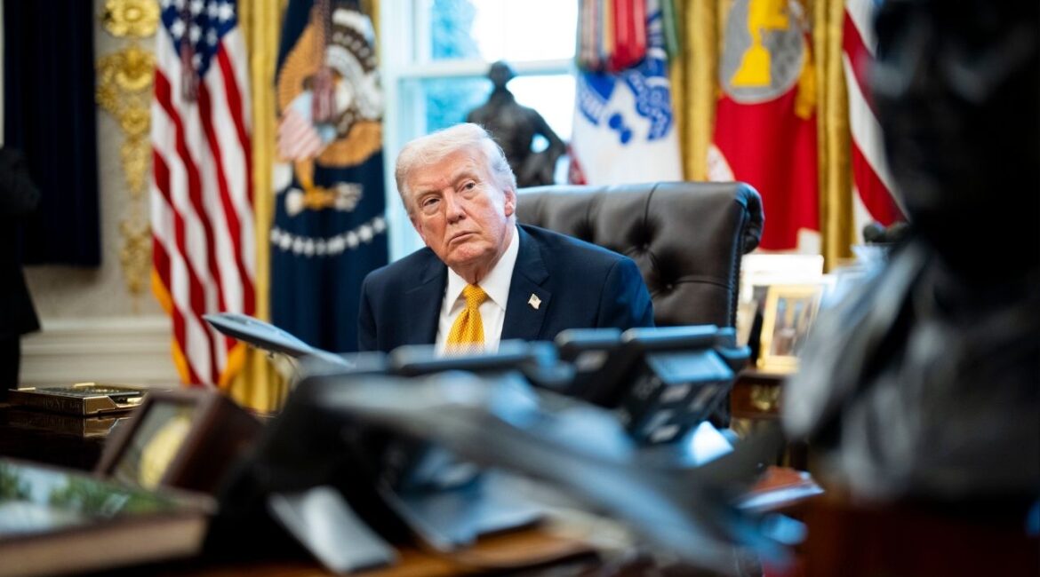 President Donald Trump in the Oval Office of the White House on Monday, March 16, 2026. President Trump claimed on Monday that a former president told him privately that “I wish I did what you did” in attacking Iran and killing its supreme leader, Ayatollah Ali Khamenei. (Doug Mills/The New York Times)