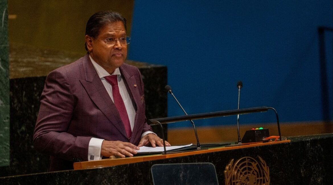 President of Suriname Chan Santokhi addresses the "Summit of the Future" in the General Assembly Hall at United Nations Headquarters in New York City, U.S., September 22, 2024. (Reuters File)