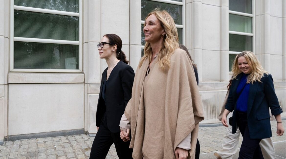 Rachel Cherwitz, left, OneTaste’s former head of sales, and Nicole Daedone, the company’s co-founder and former chief executive officer, arrive at federal court in Brooklyn, May 6, 2025. After two leaders of OneTaste were convicted, a judge referred to the aggressive publicity campaign on their behalf as she jailed them until their sentencing. (Brittainy Newman/The New York Times)