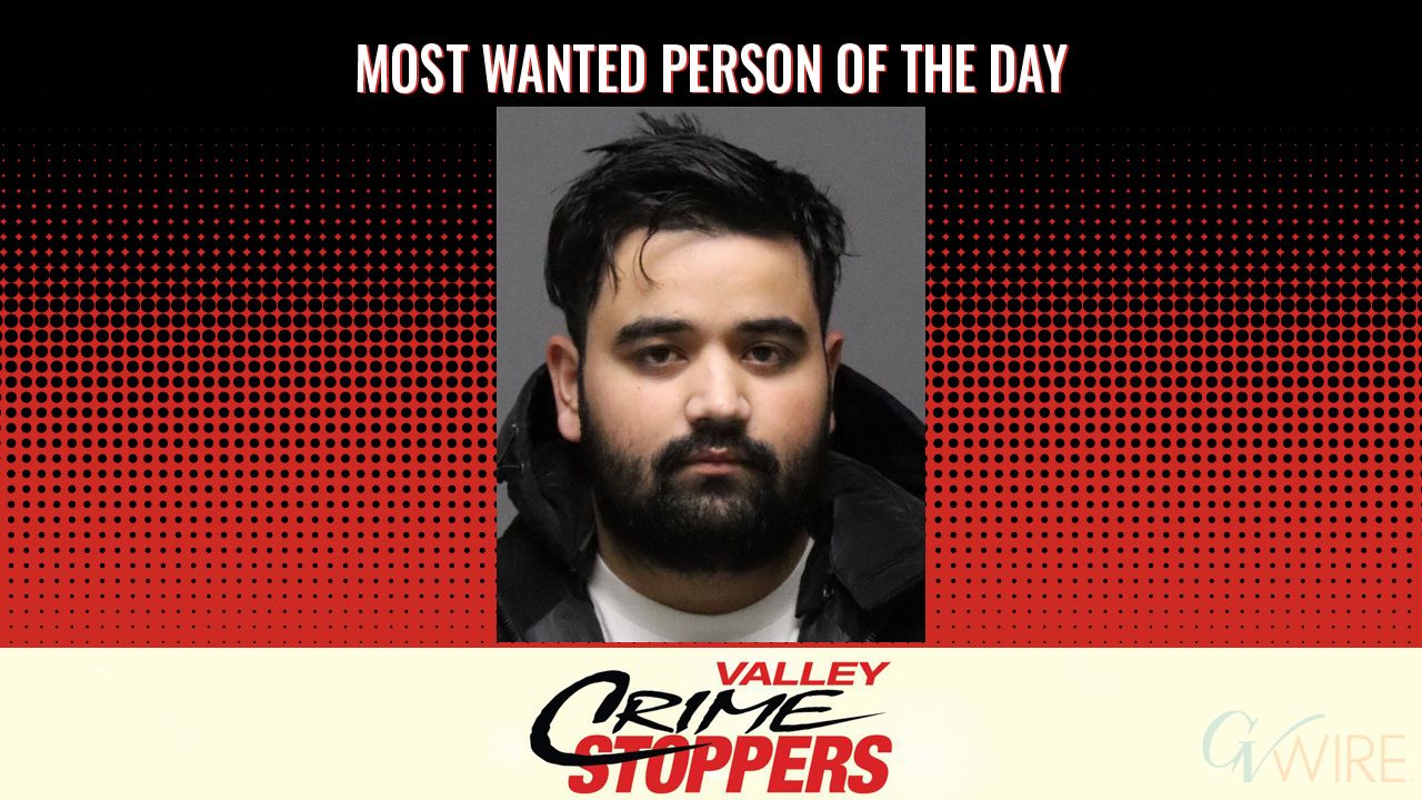 Rhytham Chaudhary is Valley Crime Stoppers' Most Wanted Person of the Day for March 5, 2026. (Valley Crimes Stoppers)