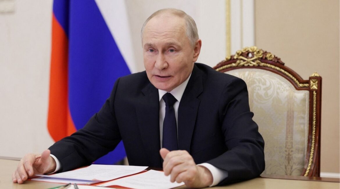 Russian President Vladimir Putin chairs a meeting with members of the Security Council via video link at the Kremlin in Moscow, Russia February 27, 2026. (Reuters File)