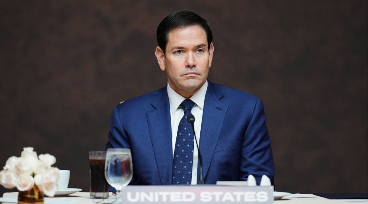Secretary of State Marco Rubio attends a working lunch at the Shield of the Americas Summit at Trump National Doral Miami, in Doral, Florida, U.S., March 7, 2026. (Rebecca Blackwell/Pool via Reuters)