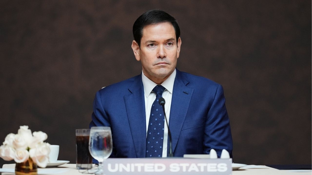 Secretary of State Marco Rubio attends a working lunch at the Shield of the Americas Summit at Trump National Doral Miami, in Doral, Florida, U.S., March 7, 2026. (Rebecca Blackwell/Pool via Reuters)
