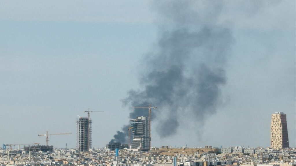 Smoke rises above Riyadh, amid the U.S.-Israeli conflict with Iran, in Riyadh, Saudi Arabia, March 5, 2026. (Reuters File)