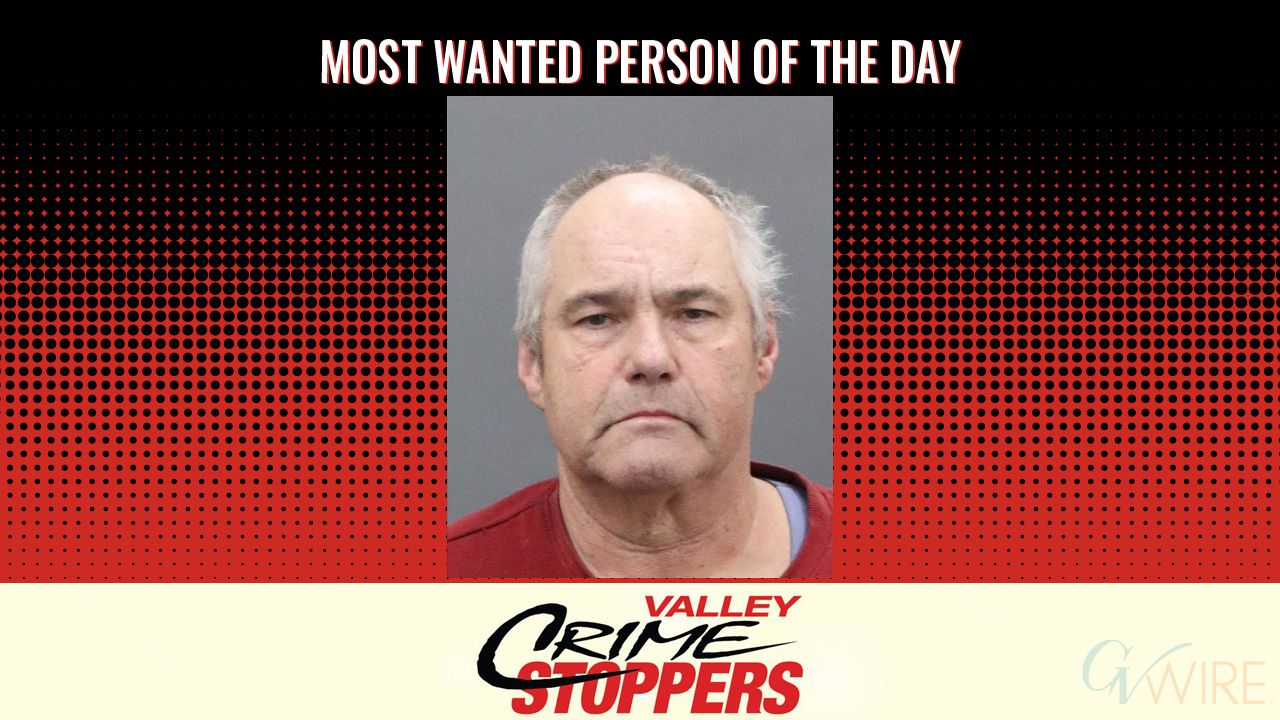Stanley Darrell Whitehill is Valley Crime Stoppers' Most Wanted Person of the Day for March 6, 2026. (Valley Crimes Stoppers)