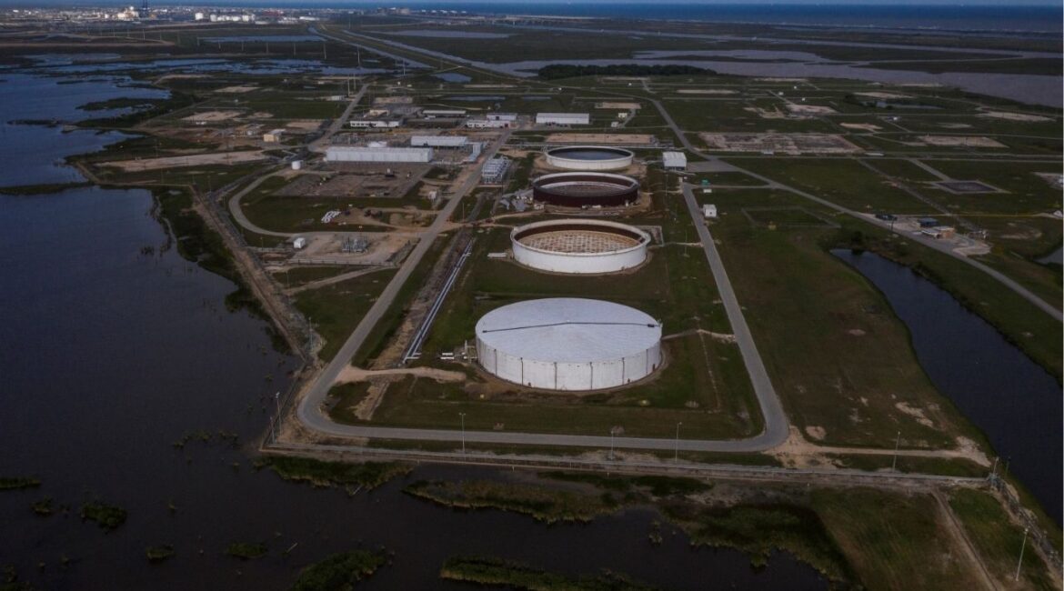 The Bryan Mound Strategic Petroleum Reserve, an oil storage facility, is seen in this aerial photograph over Freeport, Texas, U.S., April 27, 2020. (Reuters File)