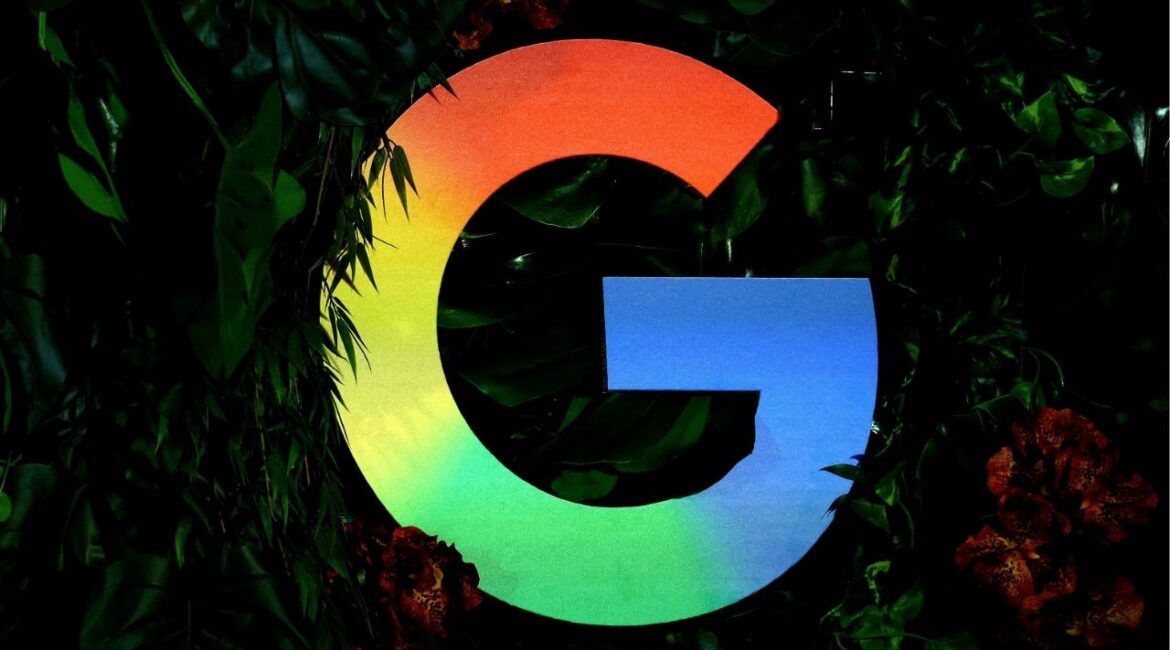 The Google logo is displayed during a press conference in Berlin, Germany, November 11, 2025. (Reuters File)