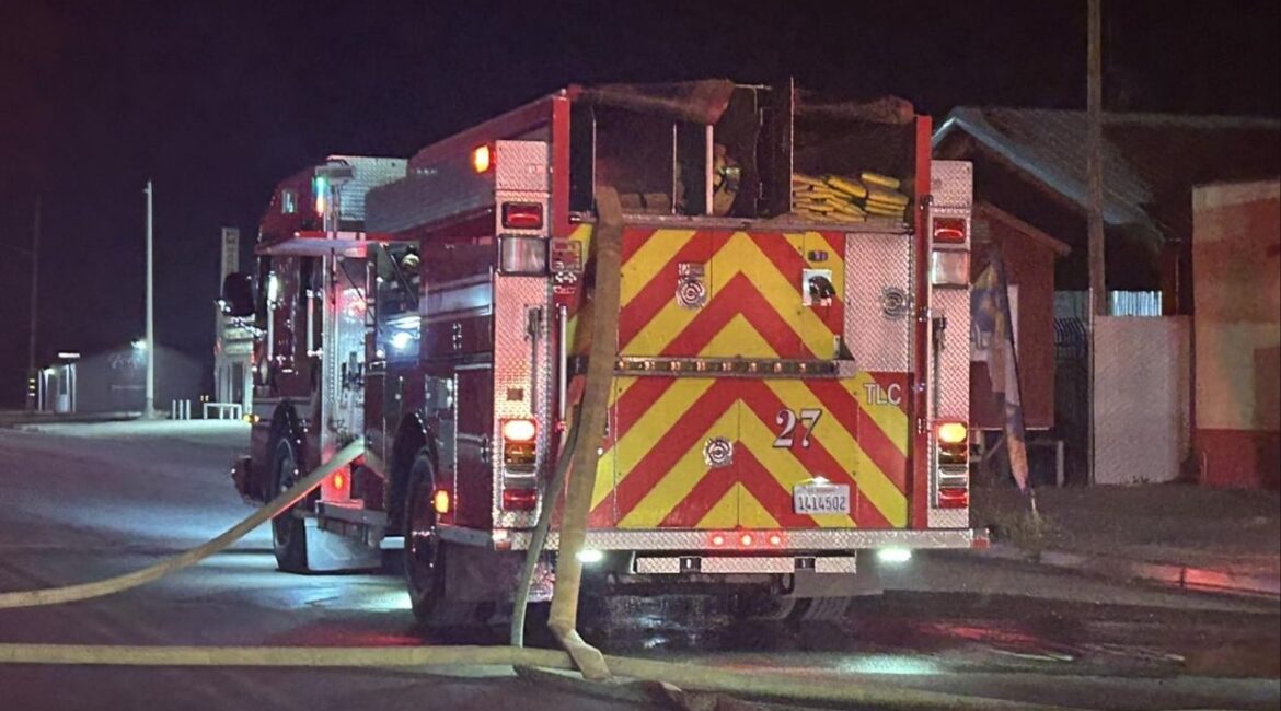 Tulare County fire crews responded Monday, March 23, 2026, morning to a two-alarm commercial structure fire in Pixley that is now under control, with no injuries reported and the cause under investigation. (Tulare County FD)