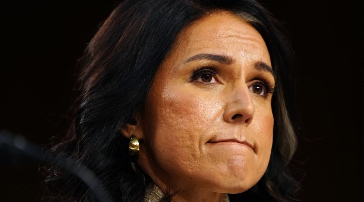 Tulsi Gabbard, the director of national intelligence, appears before the Senate Intelligence Committee during a hearing in Washington on Wednesday, March 18, 2026. Gabbard said only the president can decide what constitutes an imminent threat. (Tierney L. Cross/The New York Times)