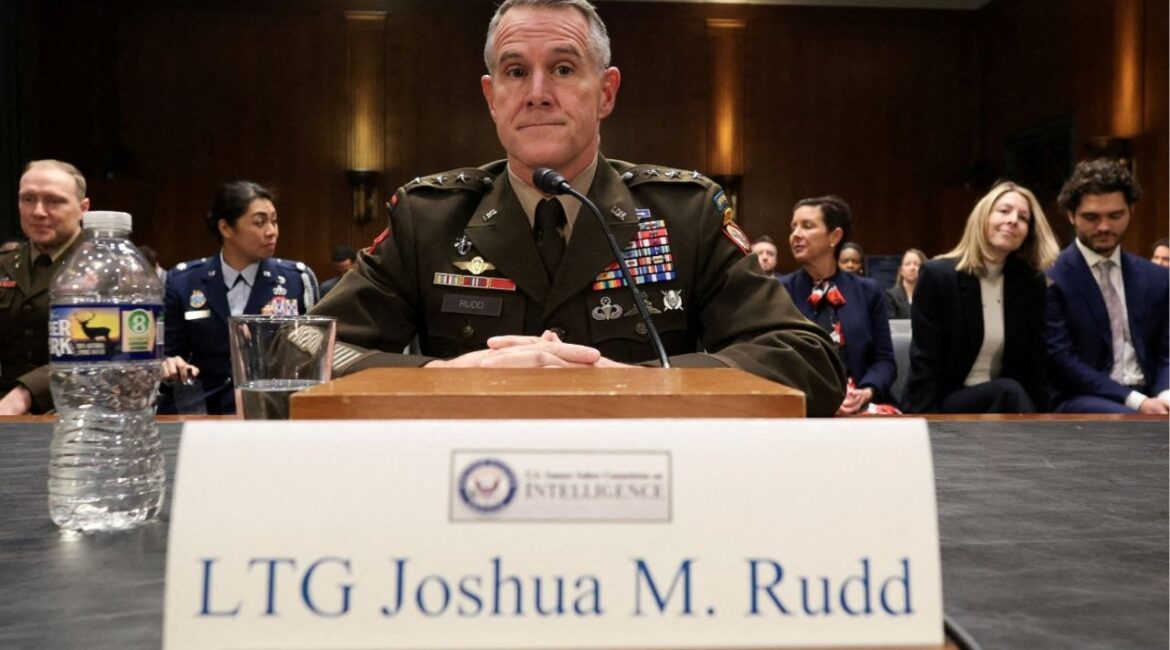 U.S. Army Lieutenant General Joshua Rudd, Deputy Commander of U.S. Indo-Pacific Command, President Donald Trump's nominee to lead the National Security Agency and U.S. Cyber Command, takes his seat to testify before a Senate Intelligence Committee confirmation hearing on Capitol Hill in Washington, D.C., U.S., January 29, 2026. (Reuters File)