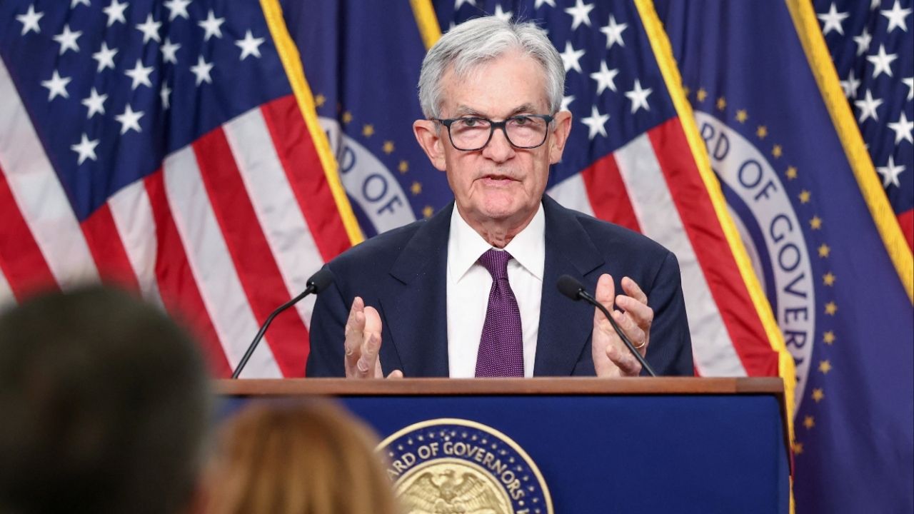 U.S. Federal Reserve Chair Jerome Powell holds a press conference following a two-day meeting of the Federal Open Market Committee (FOMC), at the Federal Reserve in Washington, D.C., U.S., March 18, 2026. (Reuters/Kevin Lamarque)