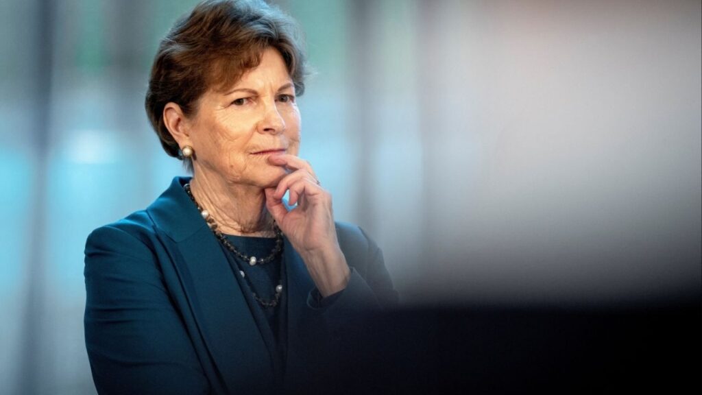 U.S. Senator Jeanne Shaheen (D-NH) attends a press conference with an American delegation, consisting of senators and members of the House of Representatives, in Copenhagen, Denmark January 17, 2026. (Reuters File)