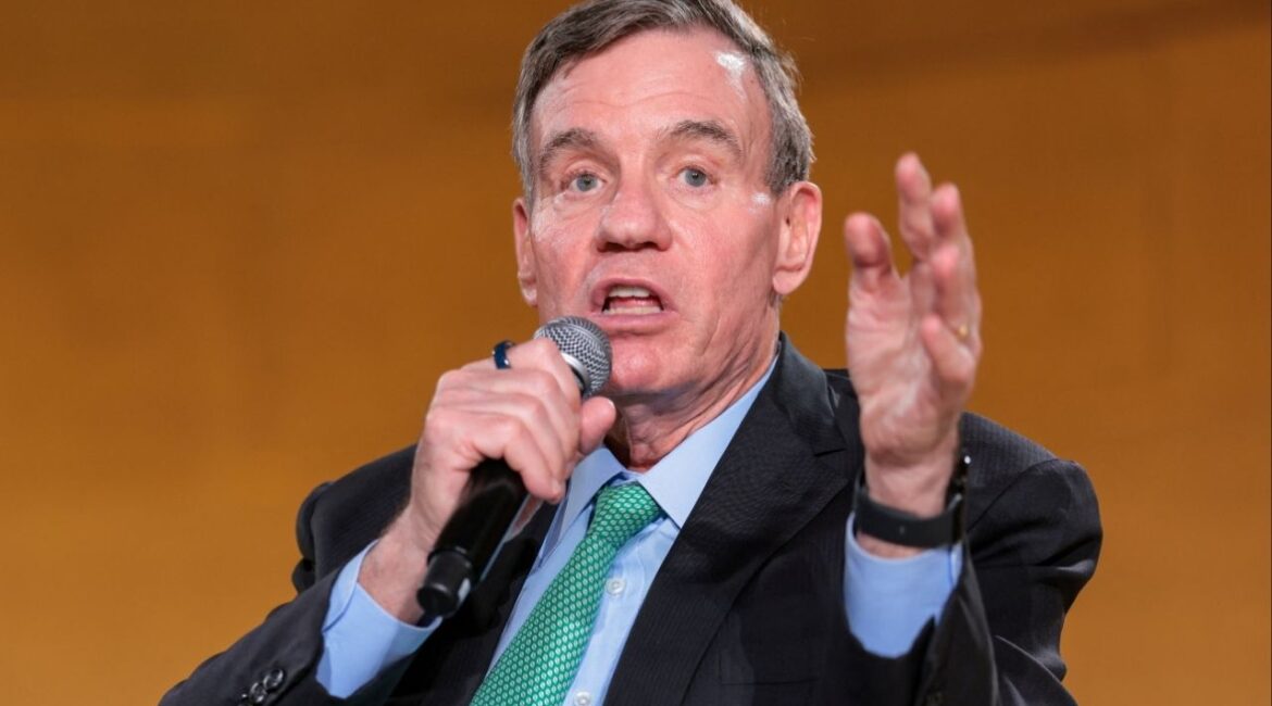 U.S. Senator Mark Warner (D-VA) speaks during the 2026 Infrastructure Summit of government officials, corporate executives, and labor leaders, in Washington, D.C., U.S., March 11, 2026. (Reuters File)