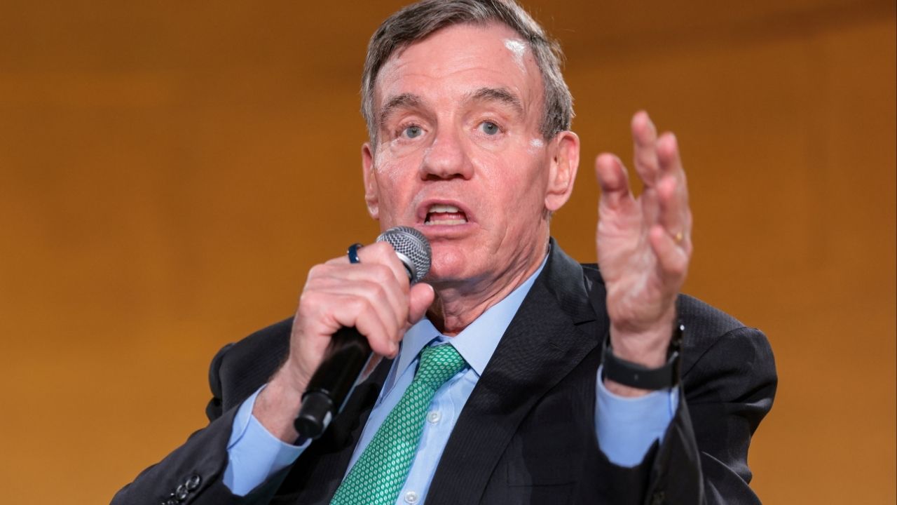 U.S. Senator Mark Warner (D-VA) speaks during the 2026 Infrastructure Summit of government officials, corporate executives, and labor leaders, in Washington, D.C., U.S., March 11, 2026. (Reuters File)