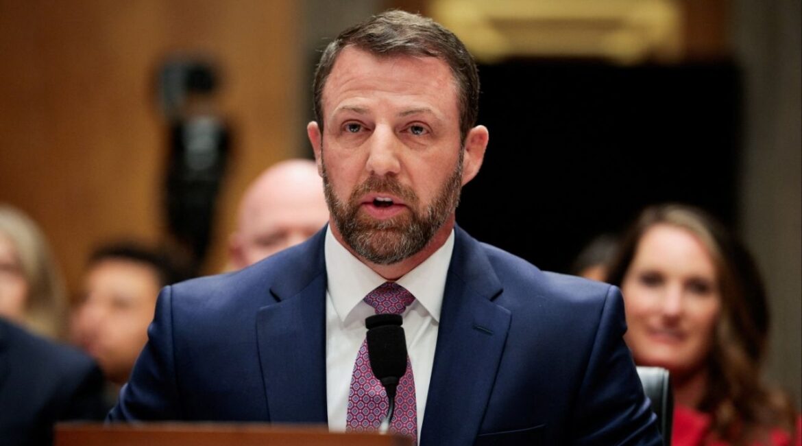 U.S. Senator Markwayne Mullin, President Donald Trump's nominee to be Homeland Security secretary, tesifies before a Senate Homeland Security and Governmental Affairs Committee confirmation hearing on Capitol Hill in Washington, D.C., U.S., March 18, 2026. (reuters/Evan Vucci)