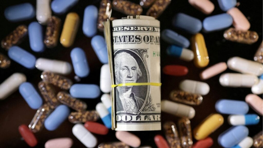 U.S. dollar banknotes and medicines are seen in this illustration taken, June 27, 2024. (Reuters File)