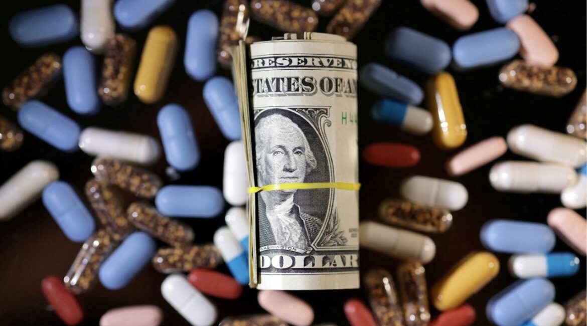 U.S. dollar banknotes and medicines are seen in this illustration taken, June 27, 2024. (Reuters File)