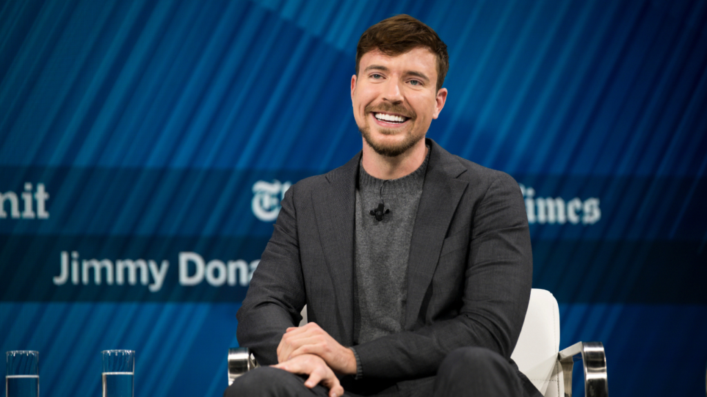 Jimmy Donaldson speaks during an interview at The New York Times DealBook Summit in New York, Dec. 3, 2025. Sen. Elizabeth Warren (D-Mass.) sent a 12-page letter on Monday, March 23, to Donaldson, the popular YouTuber better known as MrBeast, requesting more details about his company’s plans to expand into financial services. (Karsten Moran/The New York Times)