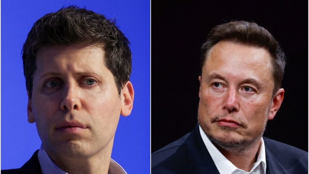 A combination image shows Sam Altman, CEO of OpenAI, during the Asia-Pacific Economic Cooperation (APEC) CEO Summit in San Francisco, California, U.S., on November 16, 2023 and Elon Musk, Chief Executive Officer of SpaceX and Tesla and owner of X, formerly known as Twitter during Viva Technology conference dedicated to innovation and startups at the Porte de Versailles exhibition centre in Paris, France, June 16, 2023. (Reuters File)