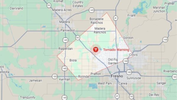 National Weather Service Issues Tornado Warning in Madera, Fresno ...