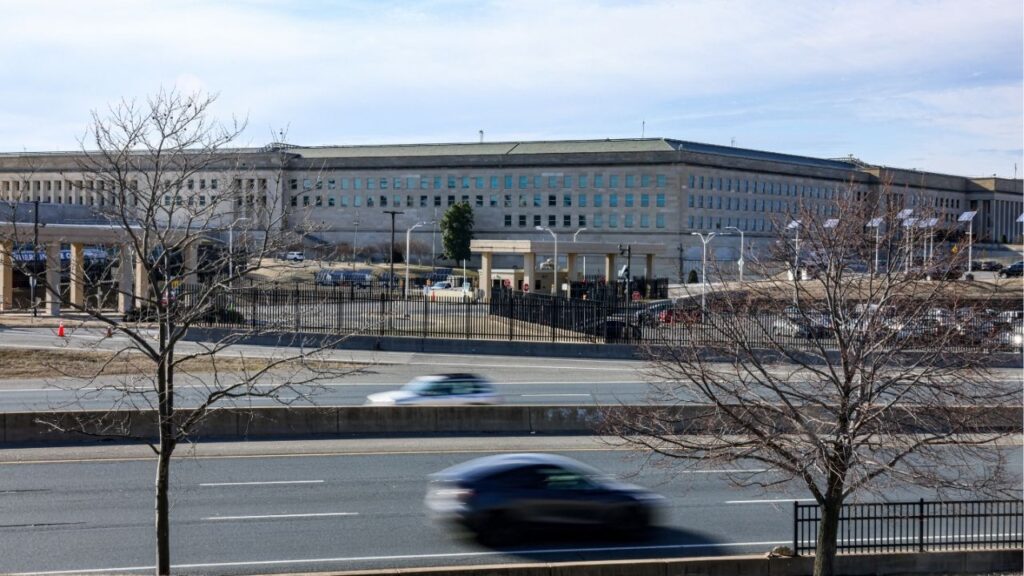 A view of the Pentagon in Arlington, Va., on Feb. 25, 2025. The Pentagon has been taking steps to increase its editorial control of Stars and Stripes, a newspaper which has covered the military continuously since World War II and is partly funded by the Defense Department. (Valerie Plesch/The New York Times)